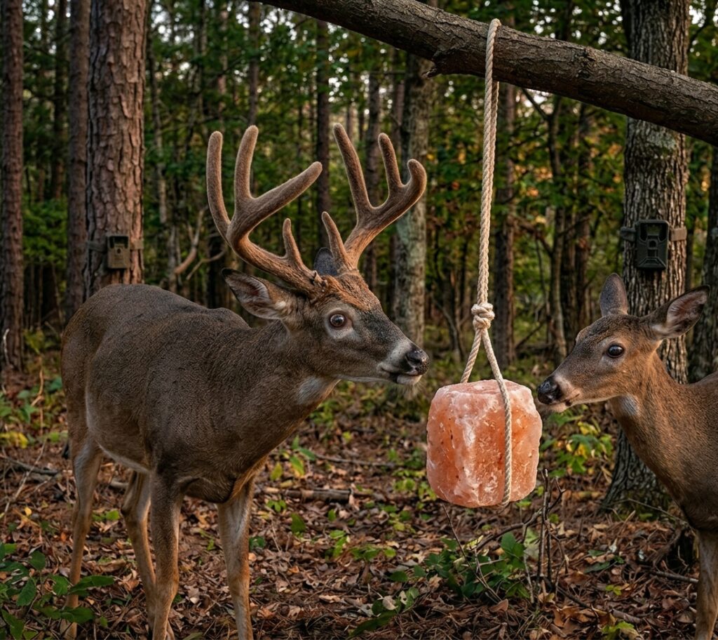 Himalayan salt block for deer feeding areas